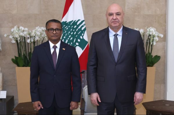 Ambassador of Sri Lanka Presents Letters of Credence to the President of Lebanon