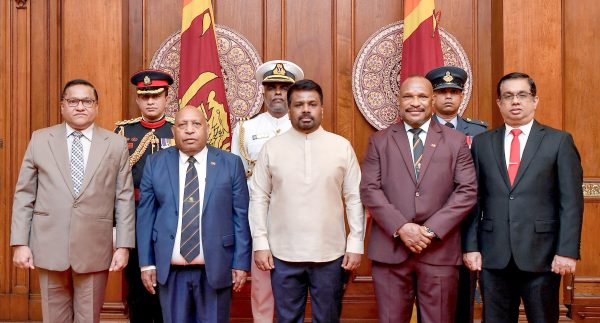 H.E. the High Commissioner of the Independent State of Papua New Guinea presents Credentials to Sri Lanka
