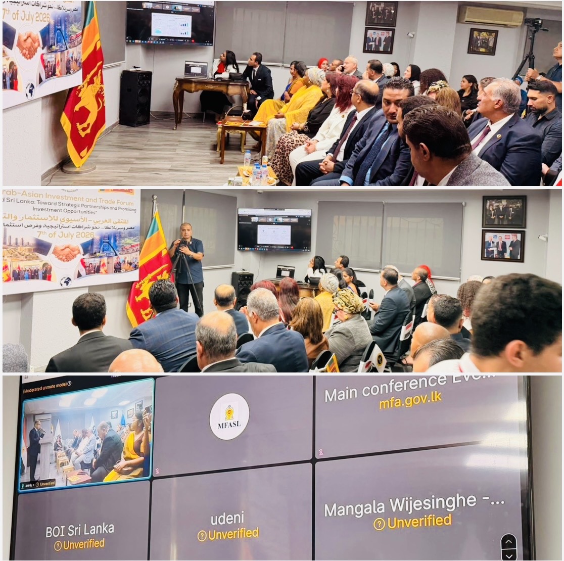 Sri Lankan Embassy in Cairo showcases country’s trade and investment potential promoting stronger bilateral partnerships between Sri Lanka and Egypt at the Arab–Asian Trade and Investment Forum, Cairo