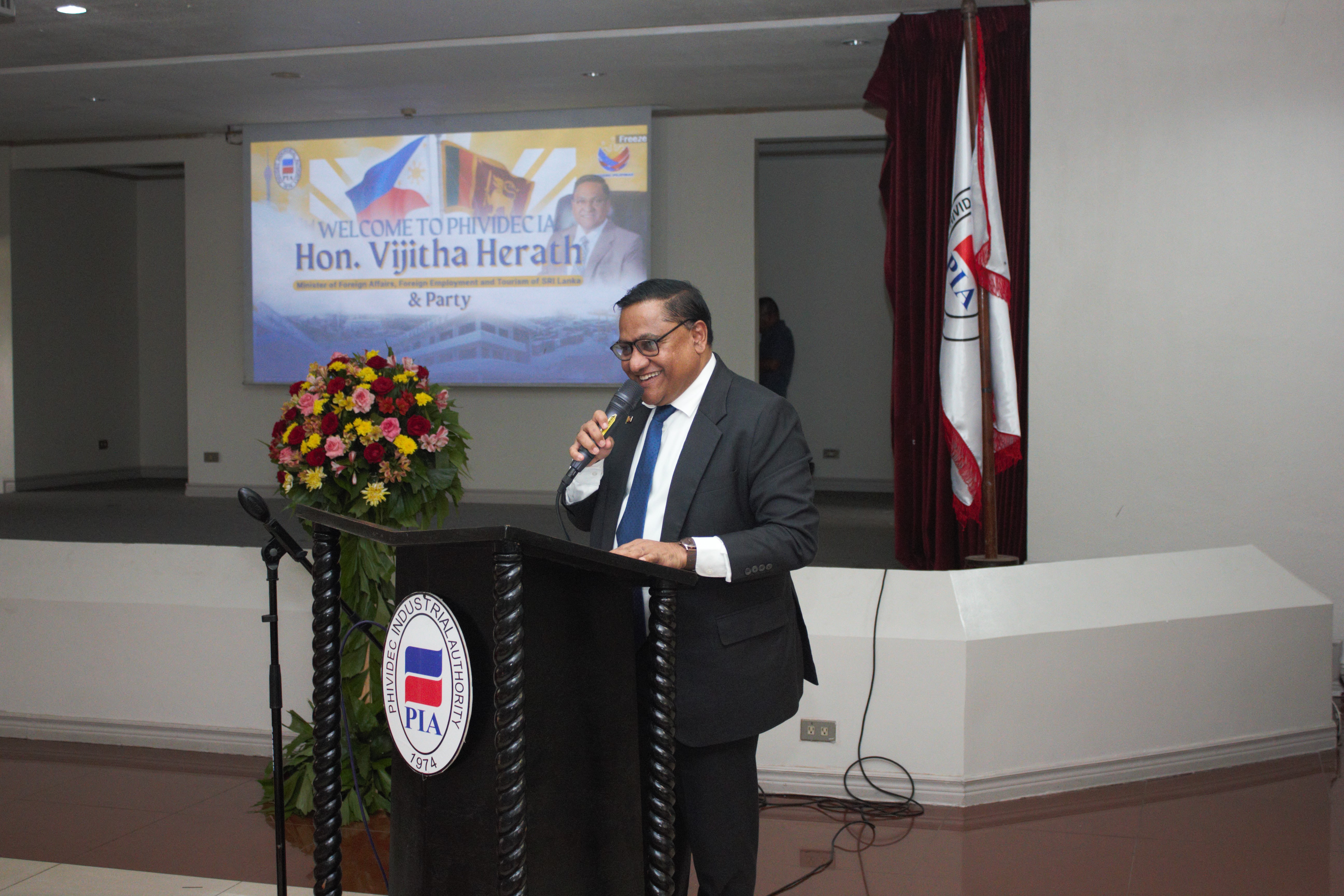 Foreign Minister Vijitha Herath visits the first ever Sri Lankan investments projects in the Philippines: Reaffirms commitment to Investment Cooperation and protection of Sri Lankan investments