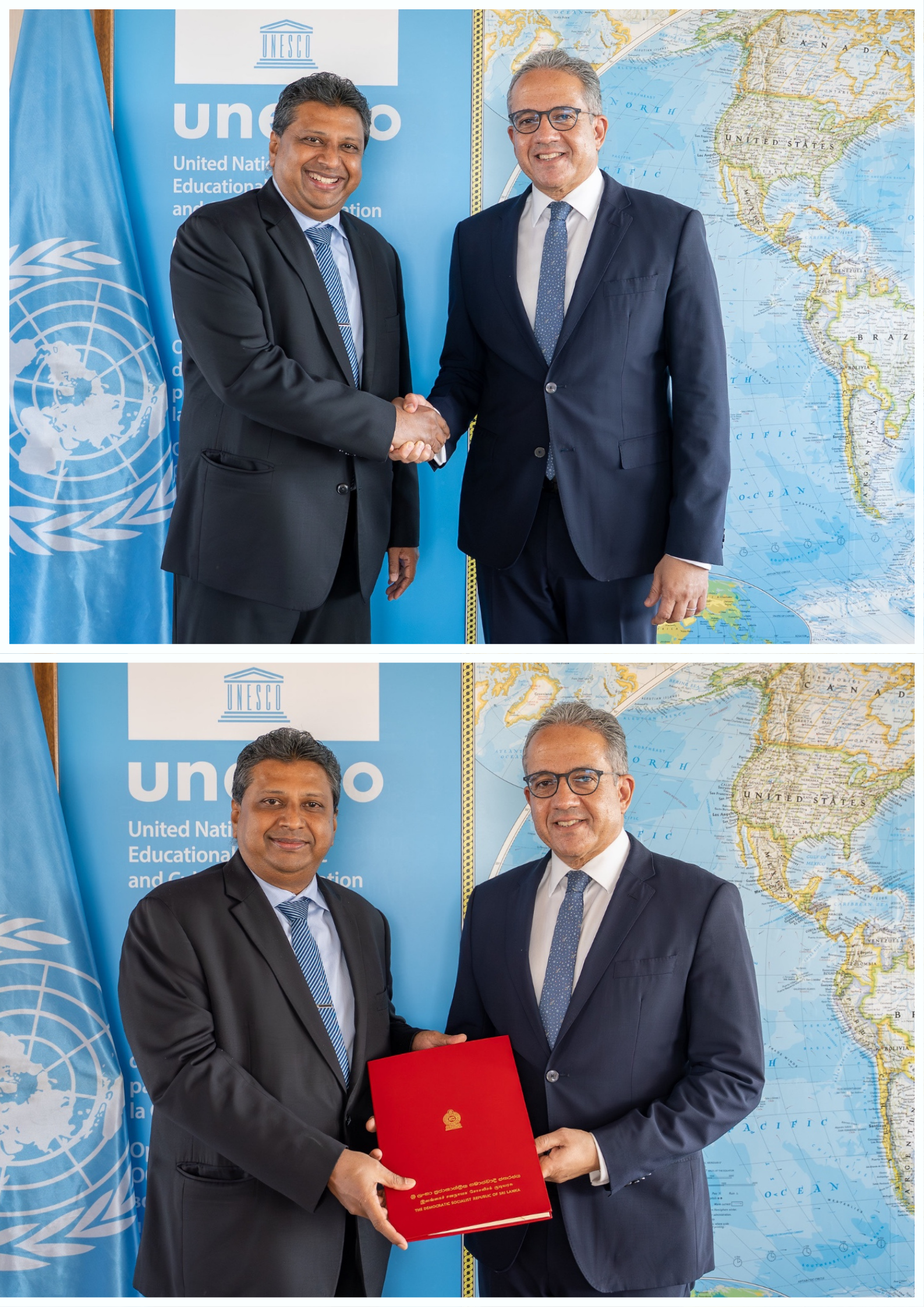 Permanent Delegate of Sri Lanka to UNESCO Presents Credentials to Director-General of UNESCO