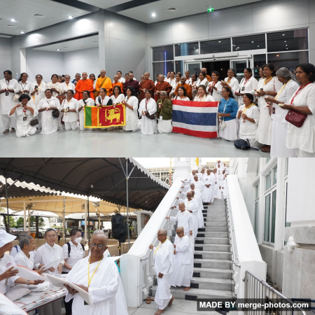 Sri Lankan Women visit Thailand for Temporary Observation of Ten Precepts on International Women’s Day