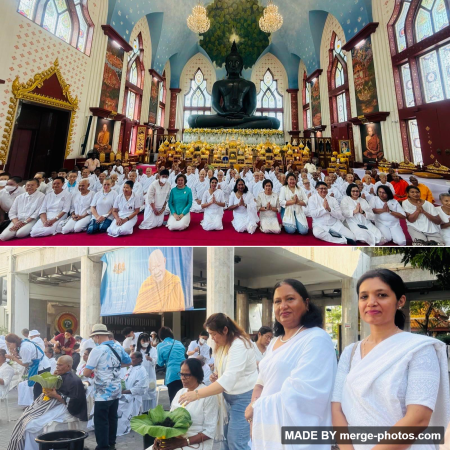 Sri Lankan Women visit Thailand for Temporary Observation of Ten Precepts on International Women’s Day