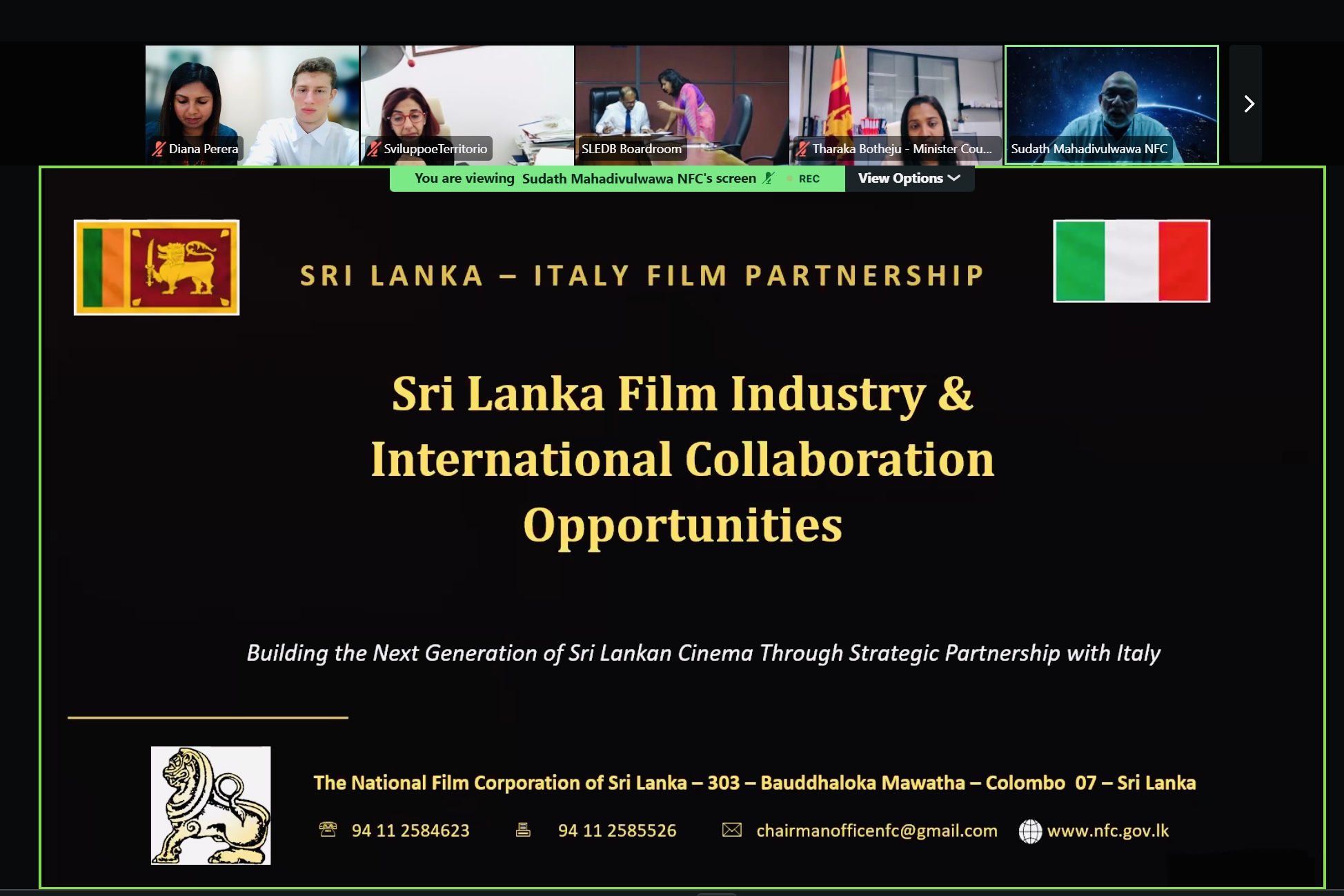 Sri Lanka showcases Trade & Investment Opportunities and promotes EXPO 2027 at a virtual business promotion meeting with the Rome Chamber of Commerce