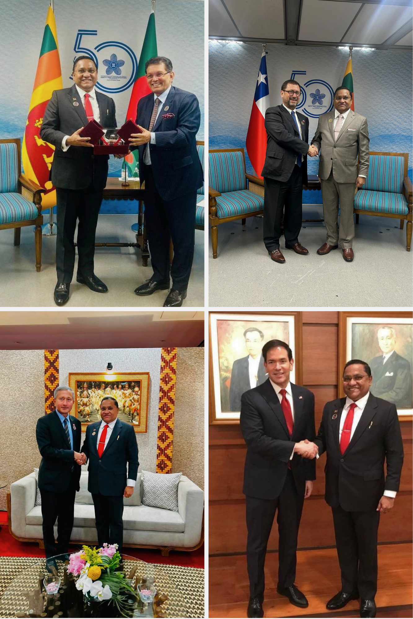 Minister Vijitha Herath attends the 33rd ASEAN Regional Forum and 50th Anniversary of the Treaty of Amity and Cooperation (TAC) in Southeast Asia, in Manila.