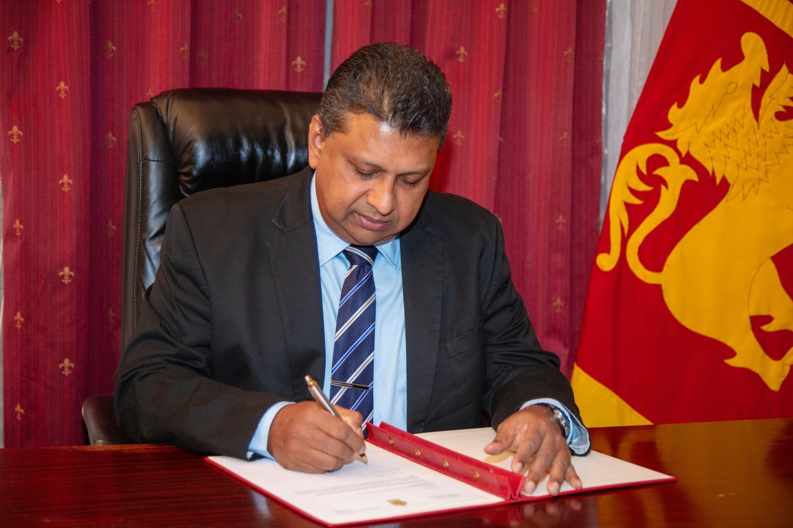 The newly appointed Ambassador-designate to France assumes duties