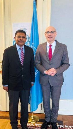 Permanent Representative of Sri Lanka in Geneva Meets with UN High Commissioner for Human Rights Volker Türk