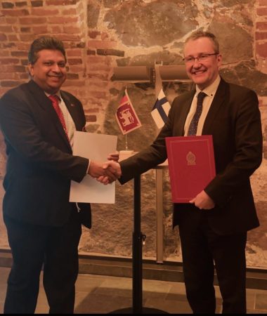 Sri Lanka and Finland sign Memorandum of Understanding on Political Consultation Mechanism at the Second Round of Bilateral Political Consultations  in Helsinki