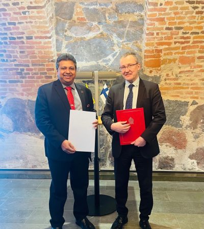 Sri Lanka and Finland sign Memorandum of Understanding on Political Consultation Mechanism at the Second Round of Bilateral Political Consultations  in Helsinki